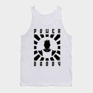 Power Daddy (Dad / Papa / Rays / Black) Tank Top